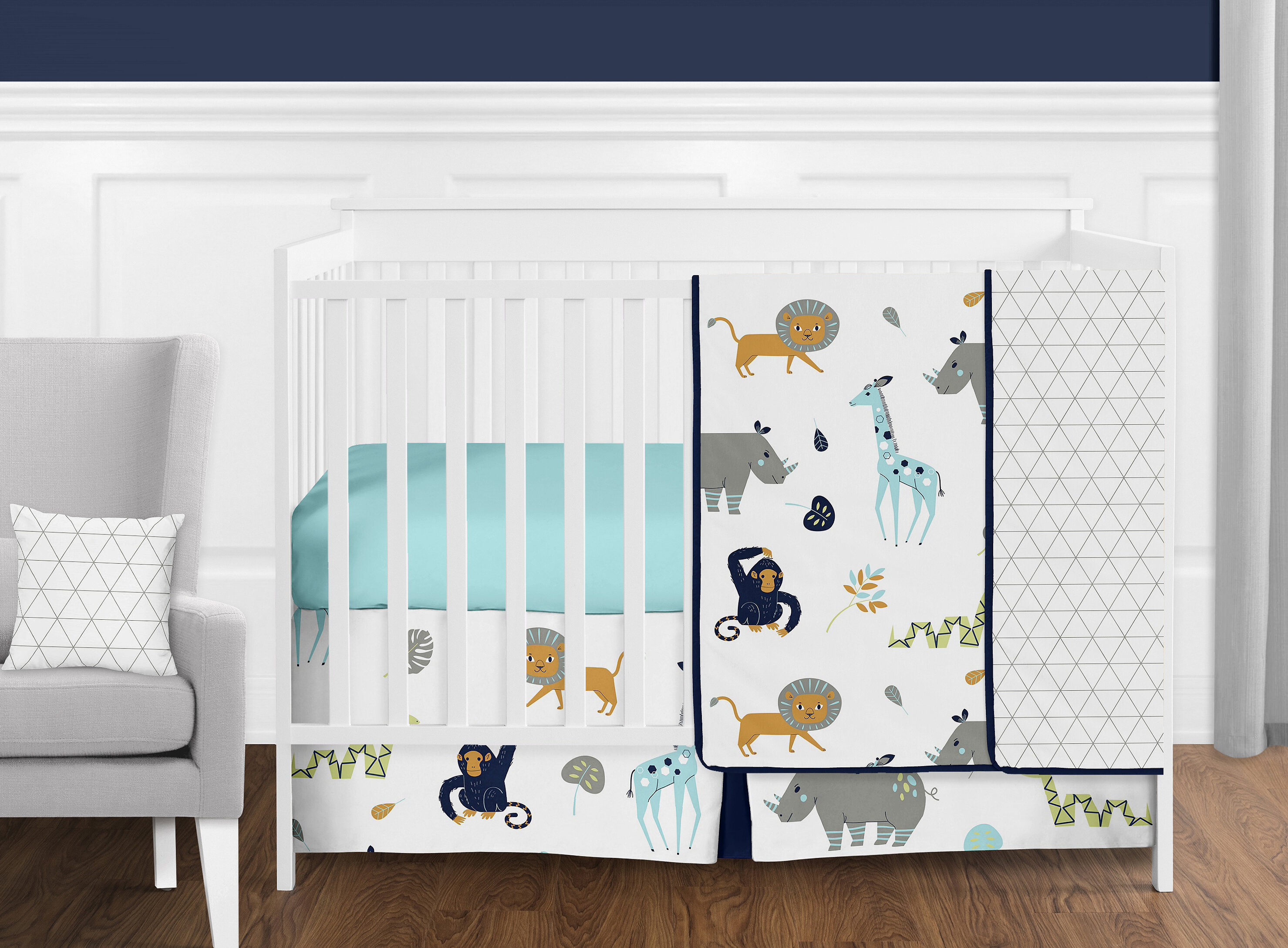 Sweet Jojo Designs Mod Jungle 11 Piece Crib Bedding Set Wayfair Ca