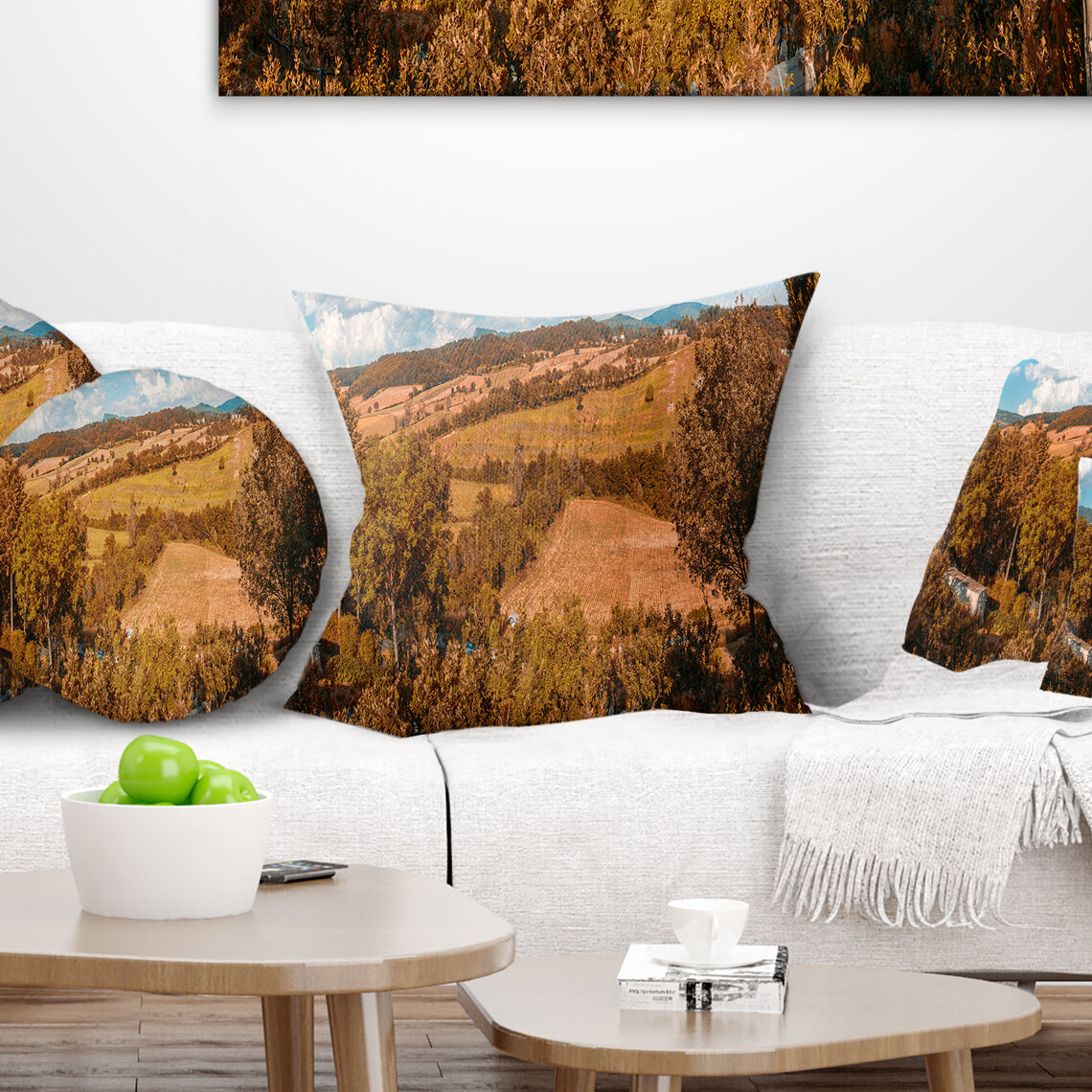 Colour Printing Scenery Couch Cushion Cover Home Decorative Art Life Pillow Case 
