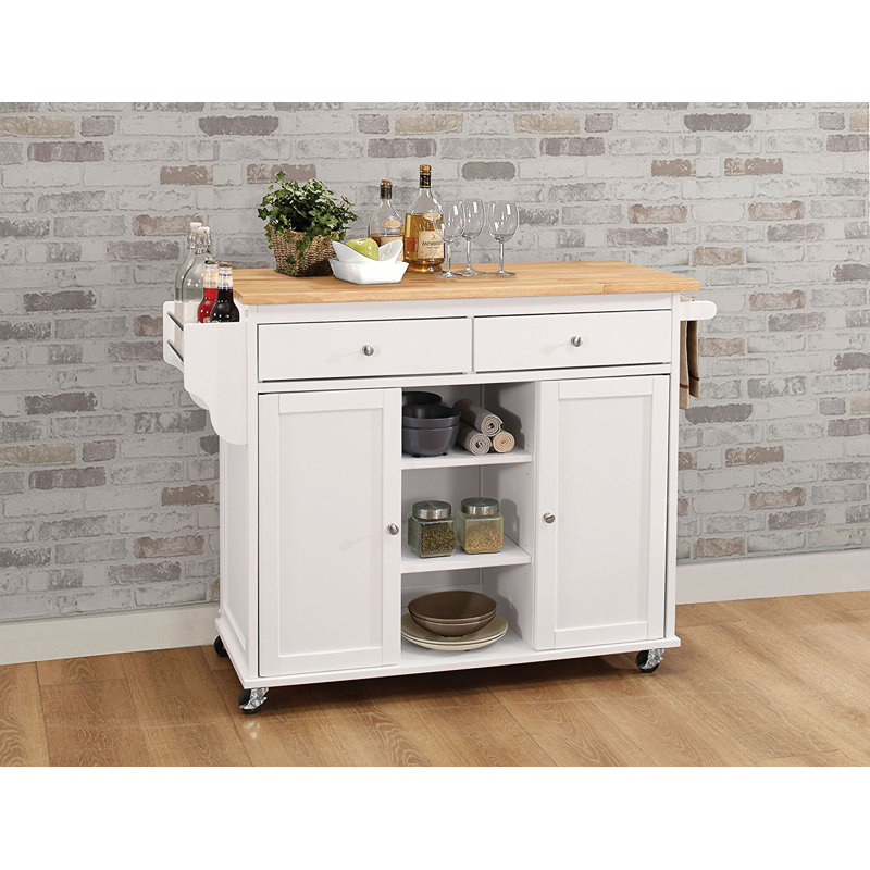Alcott Hill Kulikowski Wheeled Kitchen Island Wayfair