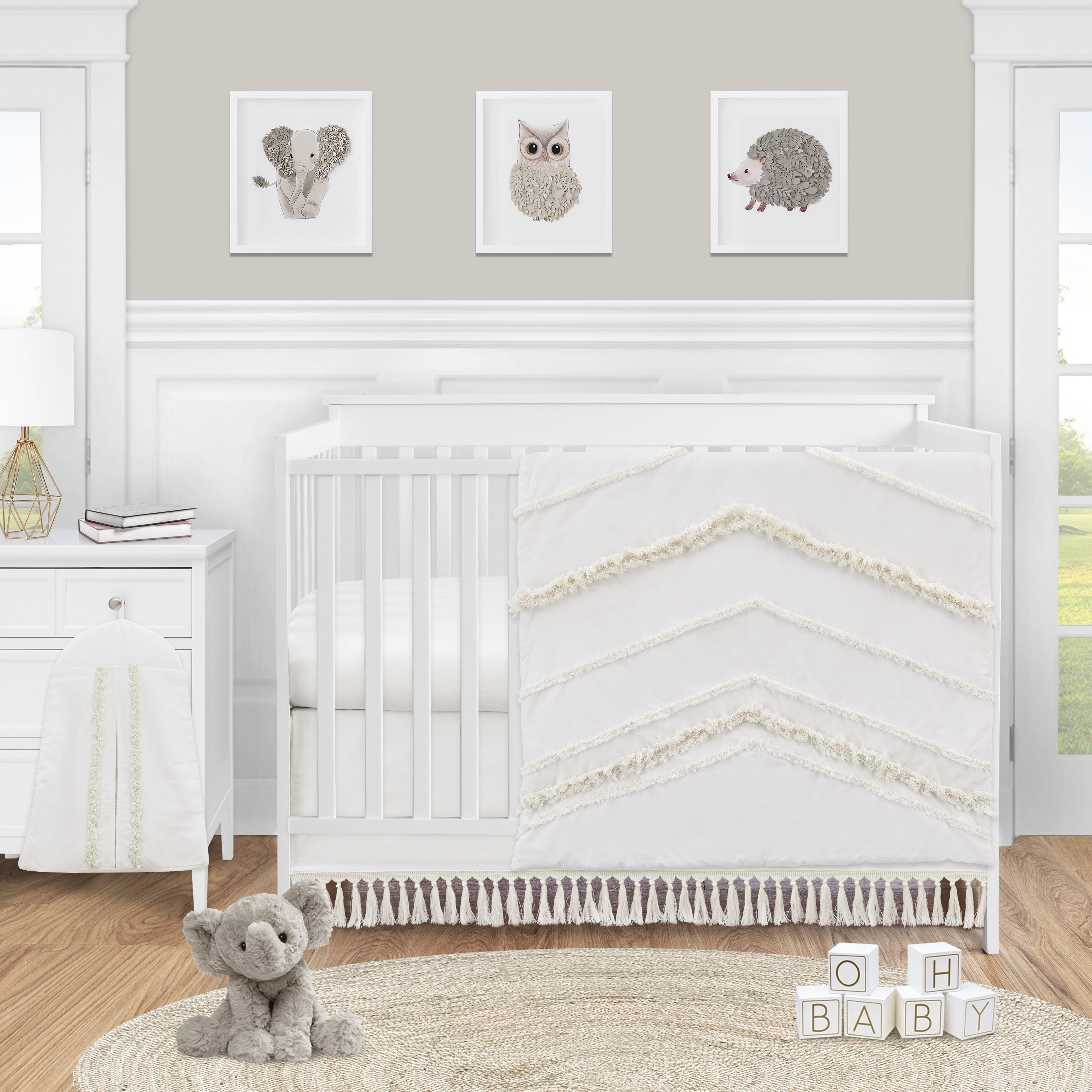 Sweet Jojo Designs Boho Fringe Ivory 4 Piece Crib Bedding Set By Sweet Jojo Designs Reviews Wayfairca