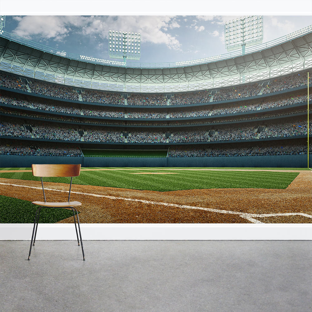 Wallums Wall Decor Baseball Stadium 8 X 144 3 Piece Mural Wallums Wall Decor Baseball Stadium 8 X 144 3 Piece Mural Wayfair