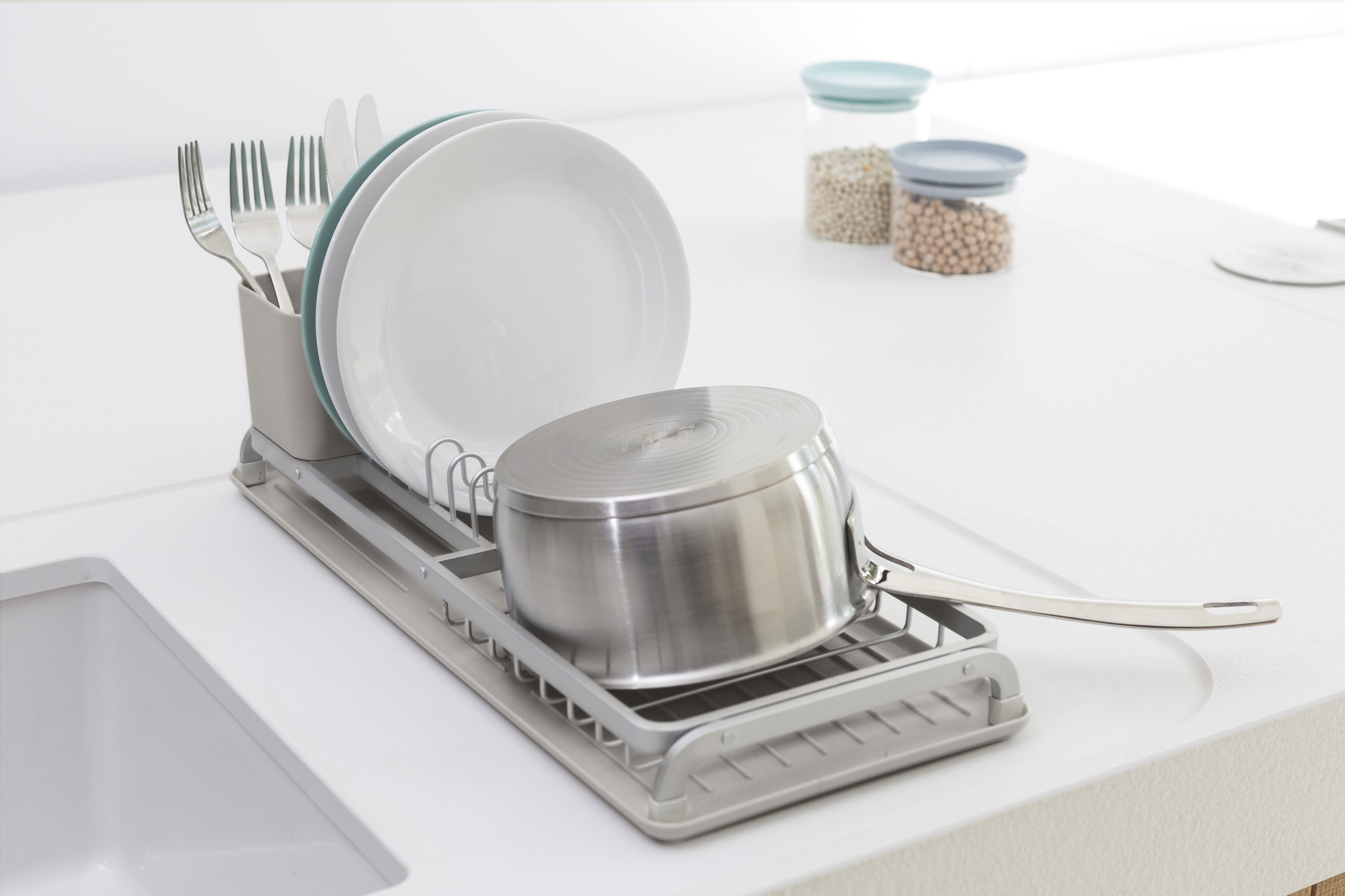 Brabantia Sink Side Compact Aluminum Dish Drying Rack & Reviews Wayfair