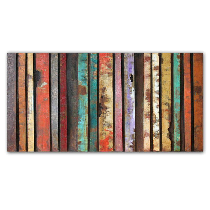 17 Stories Colors Aligned Metal Wall Decor Wayfair