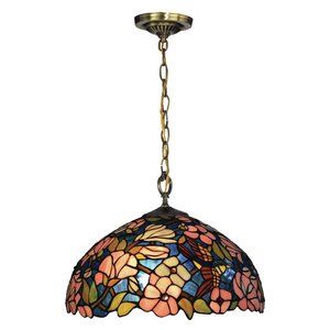 Floral 1-Light Bowl Pendant