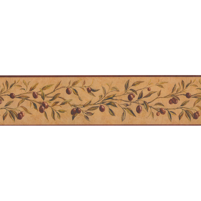 York Wallcoverings 15 L X 6 W Berries On Vine Retro Design