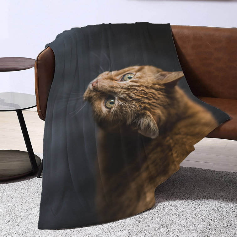 cat fleece throw