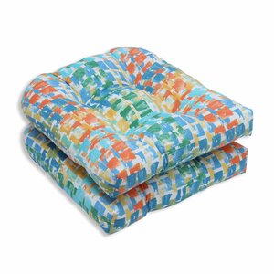 Quibble Sunsplash Outdoor Dining Chair Cushion (Set of 2)