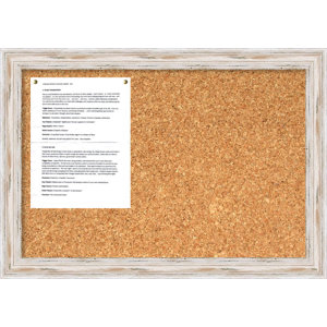 Marion Whitewash Cork Wall Mounted Bulletin Board