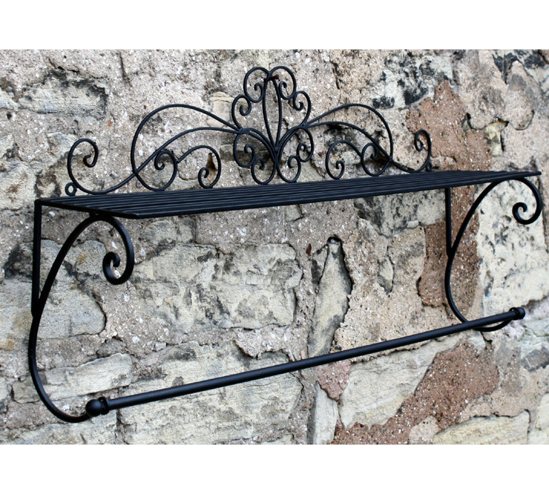 Lily Manor Scroll Wall Mounted Towel Rack Wayfair.co.uk