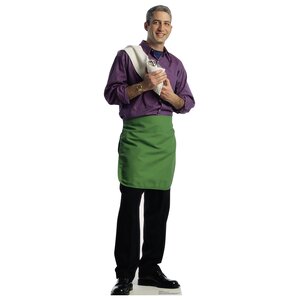 Bartender in Green Apron Cardboard Cutout Stand-Up