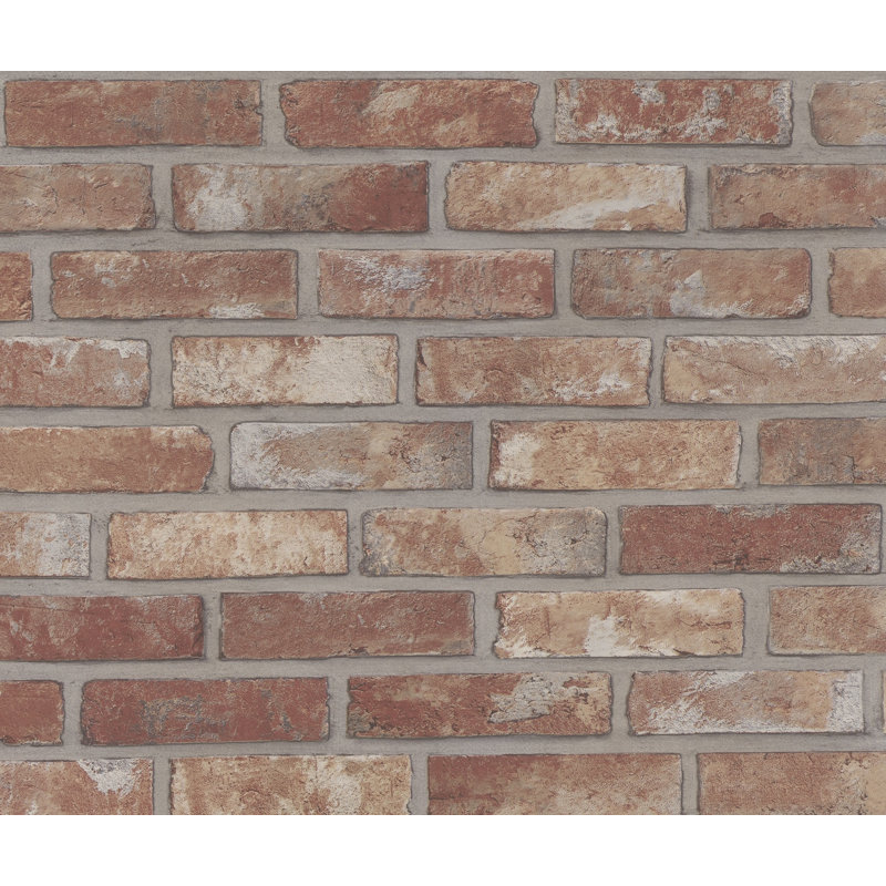 Gracie Oaks Balcom Brick 23 6 L X 118 1 W Paintable Peel And