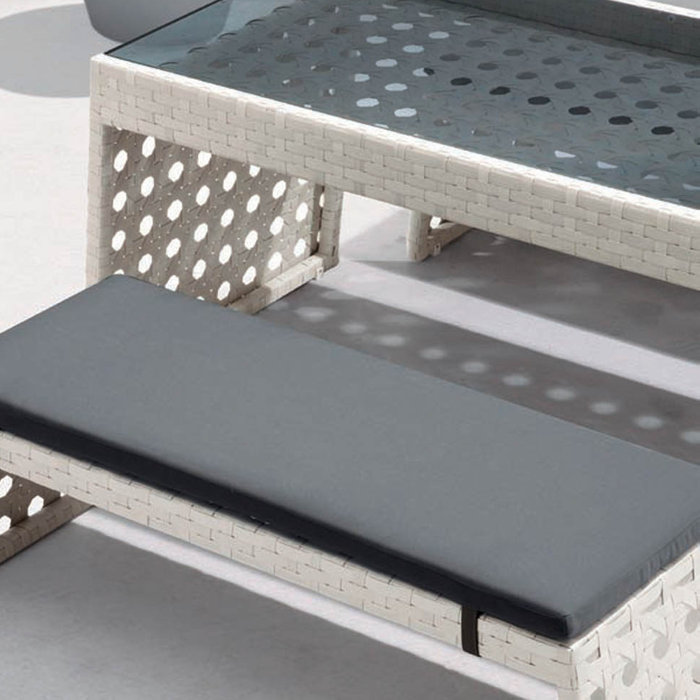 100 Essentials Happy Hour Resin Wicker Dining Bench Wayfair Ca