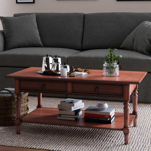 Dark Cherry Wood Coffee Table Wayfair