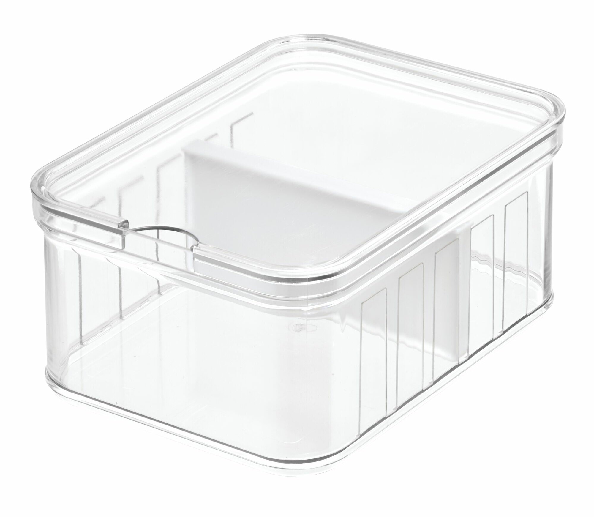 Clear Spices and More Kitchen Organiser for Tinned Foods 37.6 x 16 x 9.6 cm iDesign Fridge Storage Box Large Kitchen Storage Container Made of BPA-free Plastic