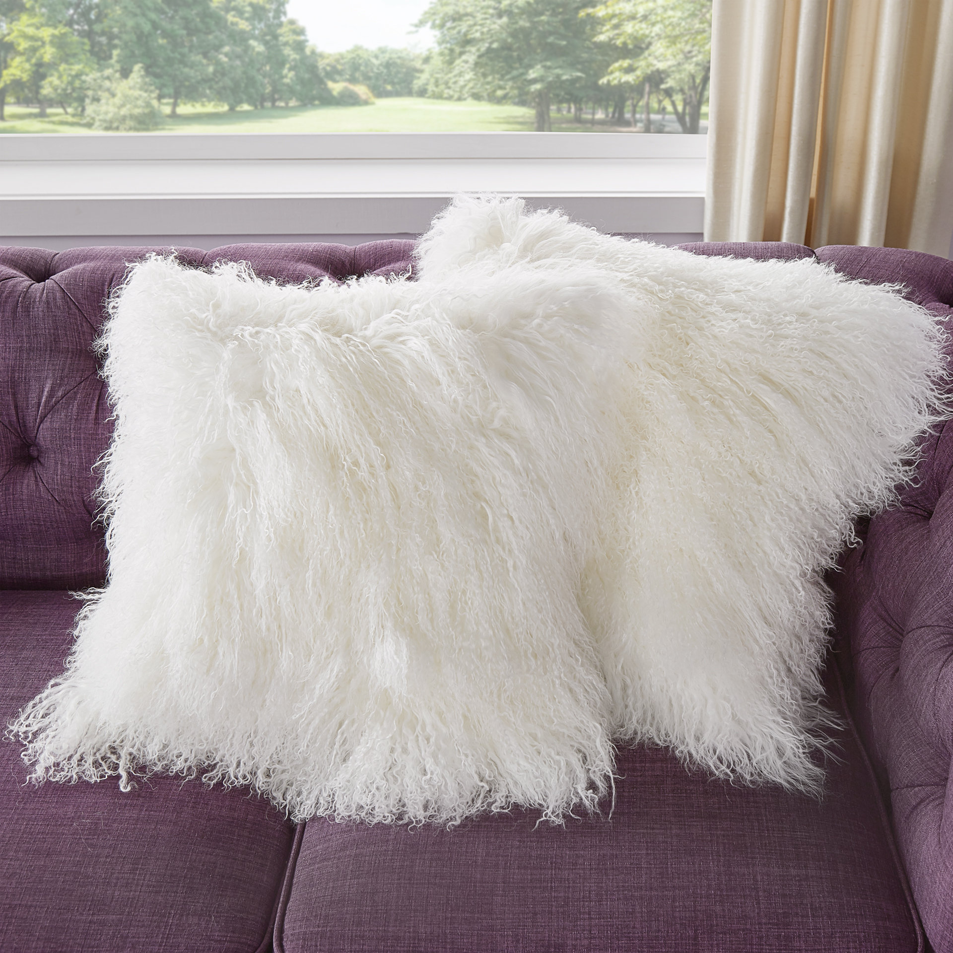 Willa Arlo Interiors Burel Sheepskin Throw Pillow Reviews Wayfair
