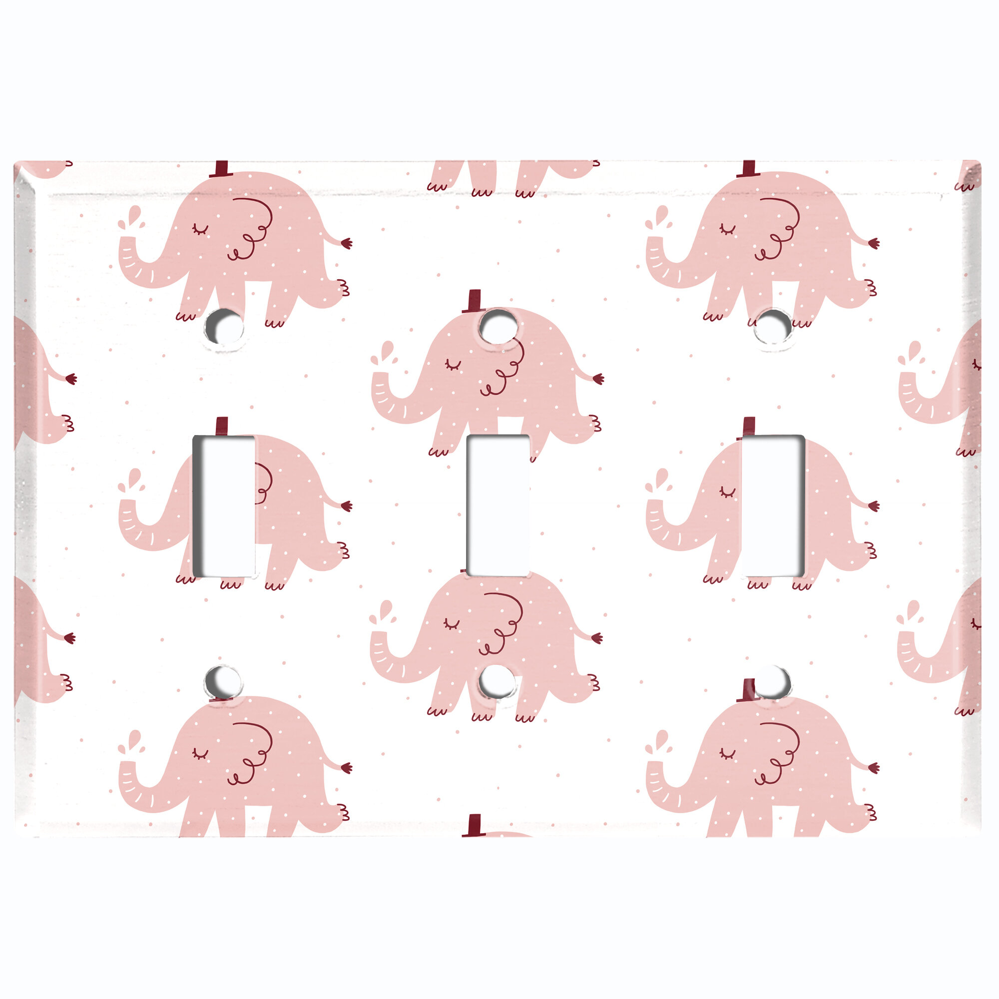 WorldAcc Metal Light Switch Plate Outlet Cover (Zoo Animals Elephant Light  Red- Single Toggle) - Wayfair Canada