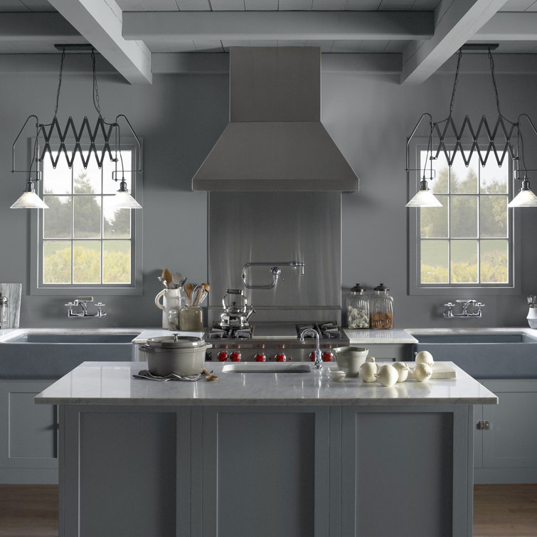 K-7337-4-BS Kohler HiRise Two-Hole Deck-Mount Bridge Kitchen ...