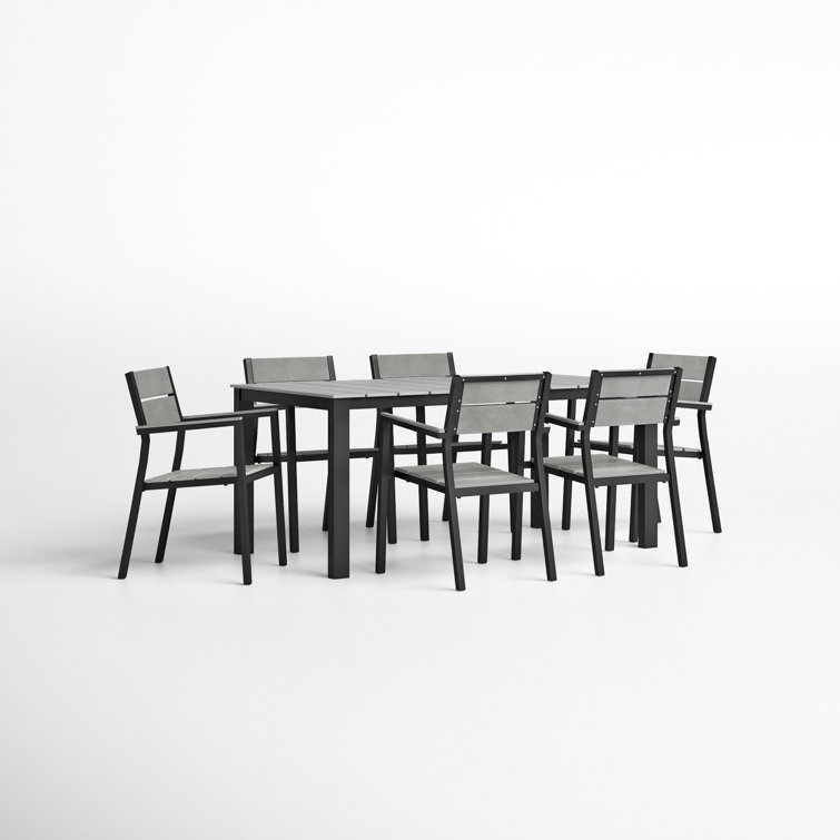 Churchton Outdoor Patio 7 Piece Dining Set Reviews Joss Main
