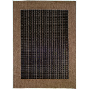 Ariadne Checkered Field Black/Cocoa Indoor/Outdoor Area Rug