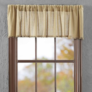 Francoise Cloth Khaki Fringed Curtain Valance