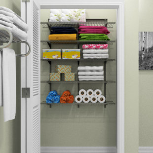 Wall Shelf With Hanging Rod Wayfair Shelftrack Wall Shelf