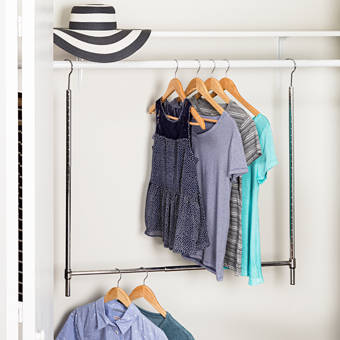 Project Tidy Erwin Adjustable Hanging Closet Rod Reviews Wayfair