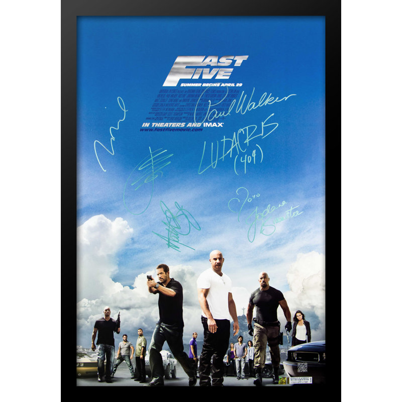 Luxewest Fast And Furious Framed Autographed Movie Poster Framed Wall Art Wayfair