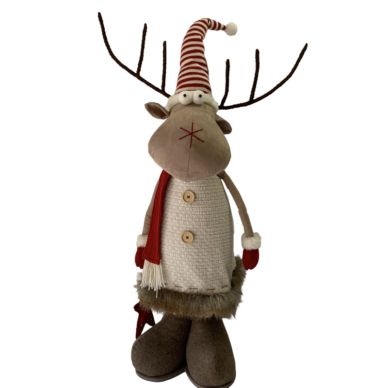 The Holiday Aisle Adjustable Leg Giant Girl Moose Star Felt Ornament Wayfair