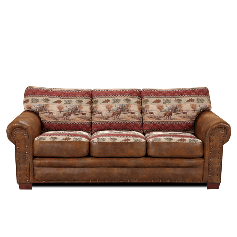 Millwood Pines Deer Valley Cotton Sofa Bed 88 Round Arms