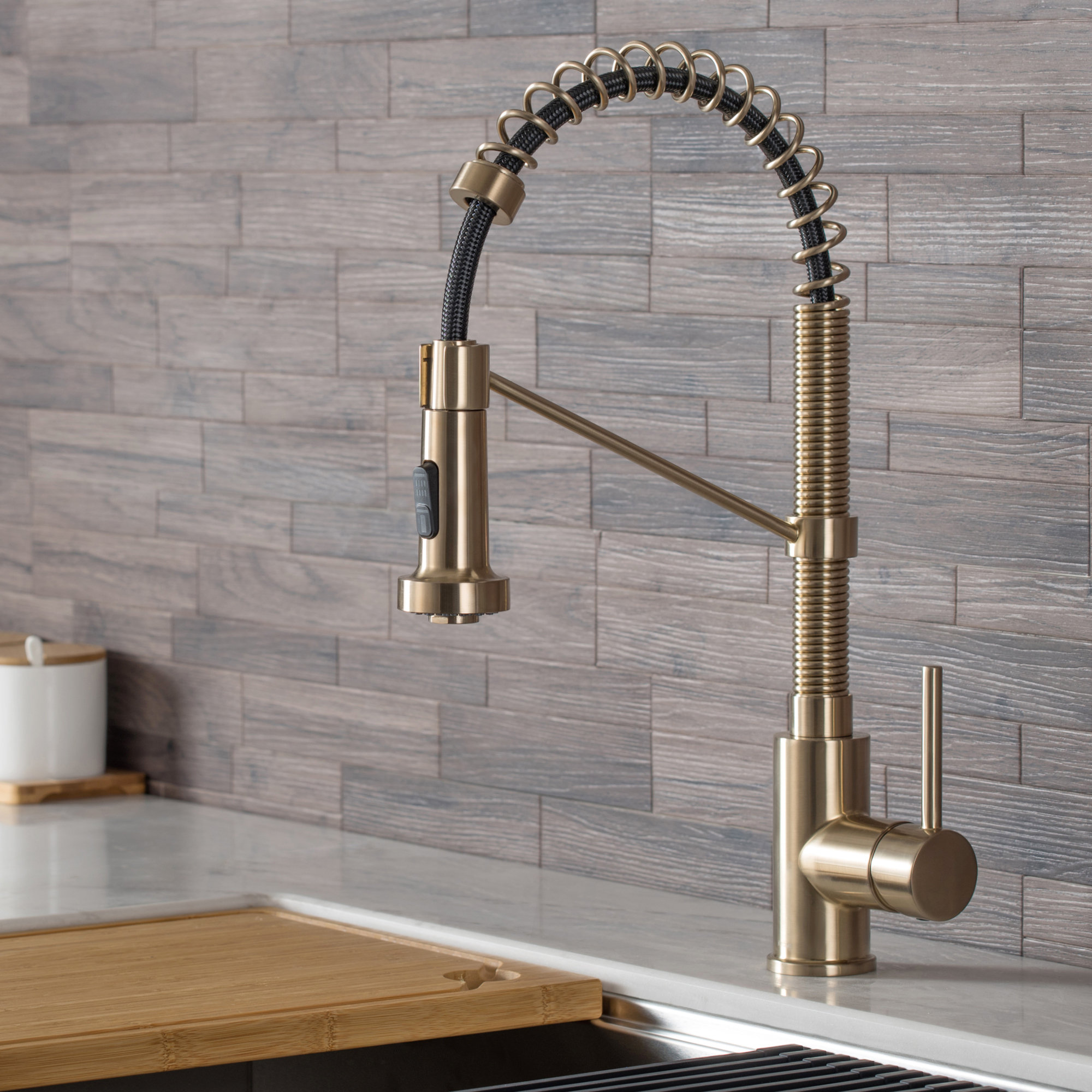 Kraus Bolden Pull Down Single Handle Kitchen Faucet Reviews Wayfair