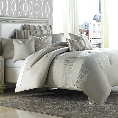 Captiva 9 Piece Comforter Set Michael Amini Size: King