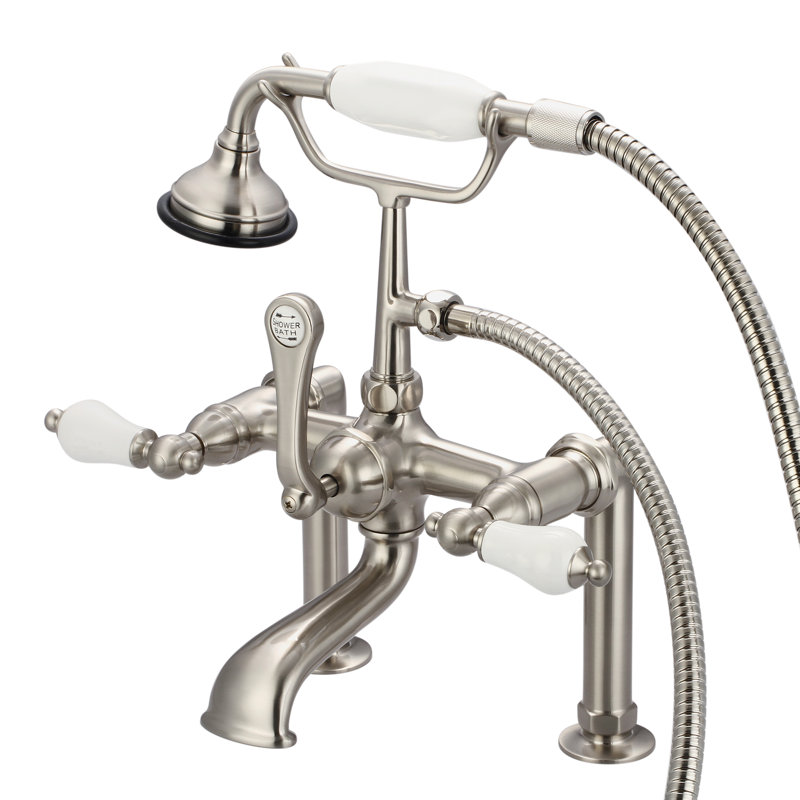 Dcor Design Stonington Triple Handle Deck Mounted Clawfoot Tub Faucet With Handshower Reviews