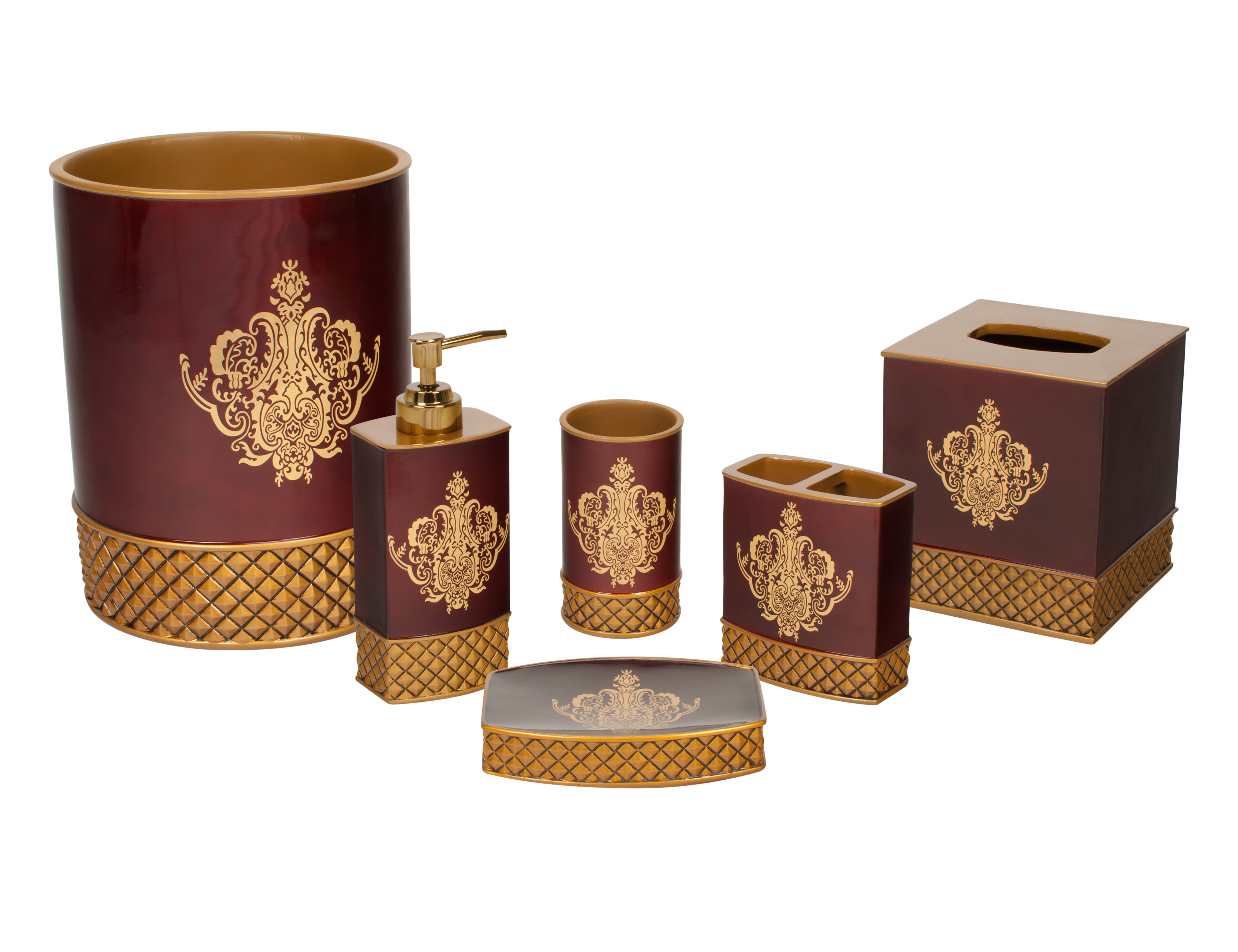 Kiara 5 Piece Bathroom Accessory Set Kiara 5 Piece Bathroom Accessory Set