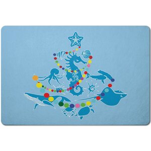 Holiday Sea Life Christmas Tree Doormat