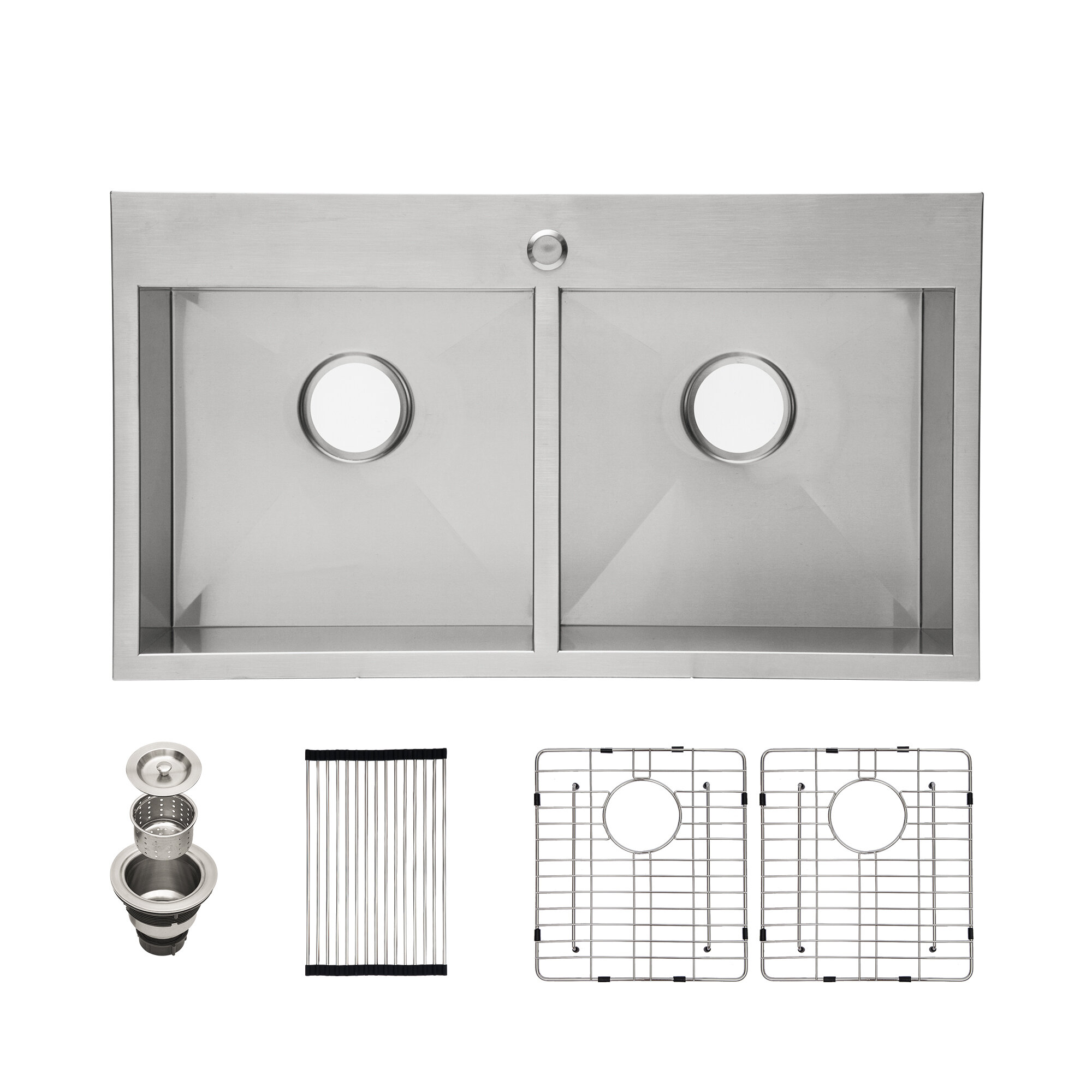 33 Kitchen Sinks Drop In Bokaiya 33x22x10 Drop In Stainless Steel Kitchen Sink Topmount Workstation Ledge 16 Gauge R10 Deep Single Bowl Drop-in Kitchen Sink 