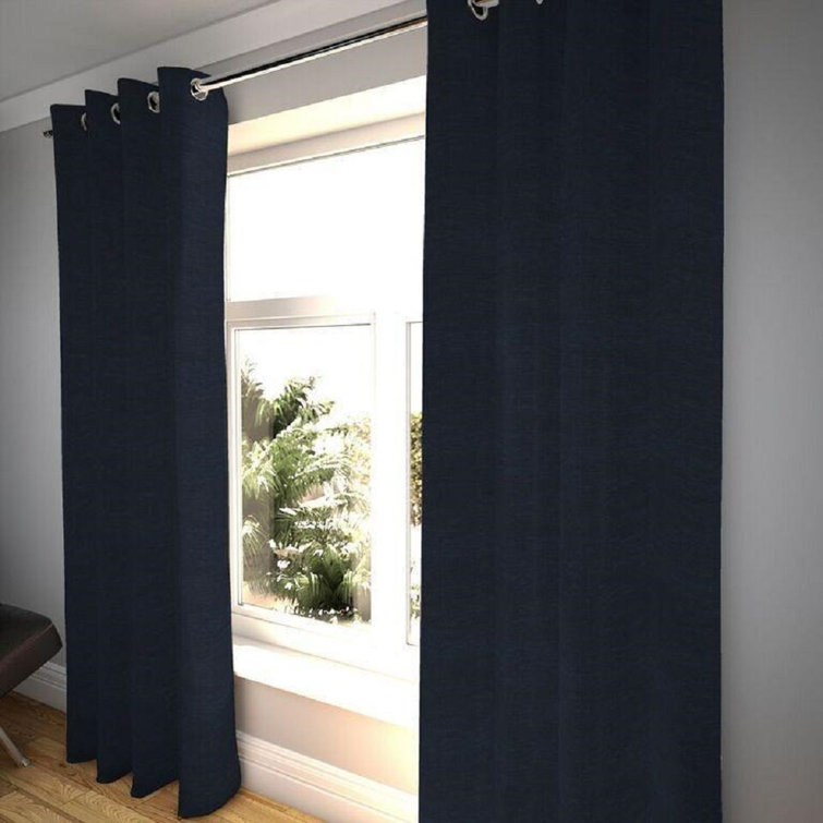 Navy Eyelet Curtains Geometric Chenille Ready Made Lined Ring Top Curtain Pairs Navy Eyelet Curtains Geometric Chenille Ready Made Lined Ring Top Curtain Pairs