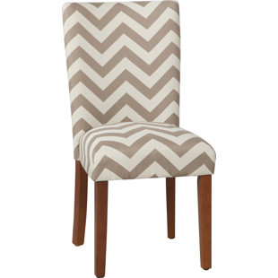 Go to store & view more images Ebern Designs Douglass Chevron Parsons Chair (Set of 2)