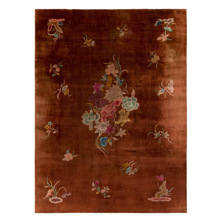 NWT NEW Russian Folk Art Kilim Hand Knotted Wool Tapestry 1'-8 x 1'-3 Ivory Ram