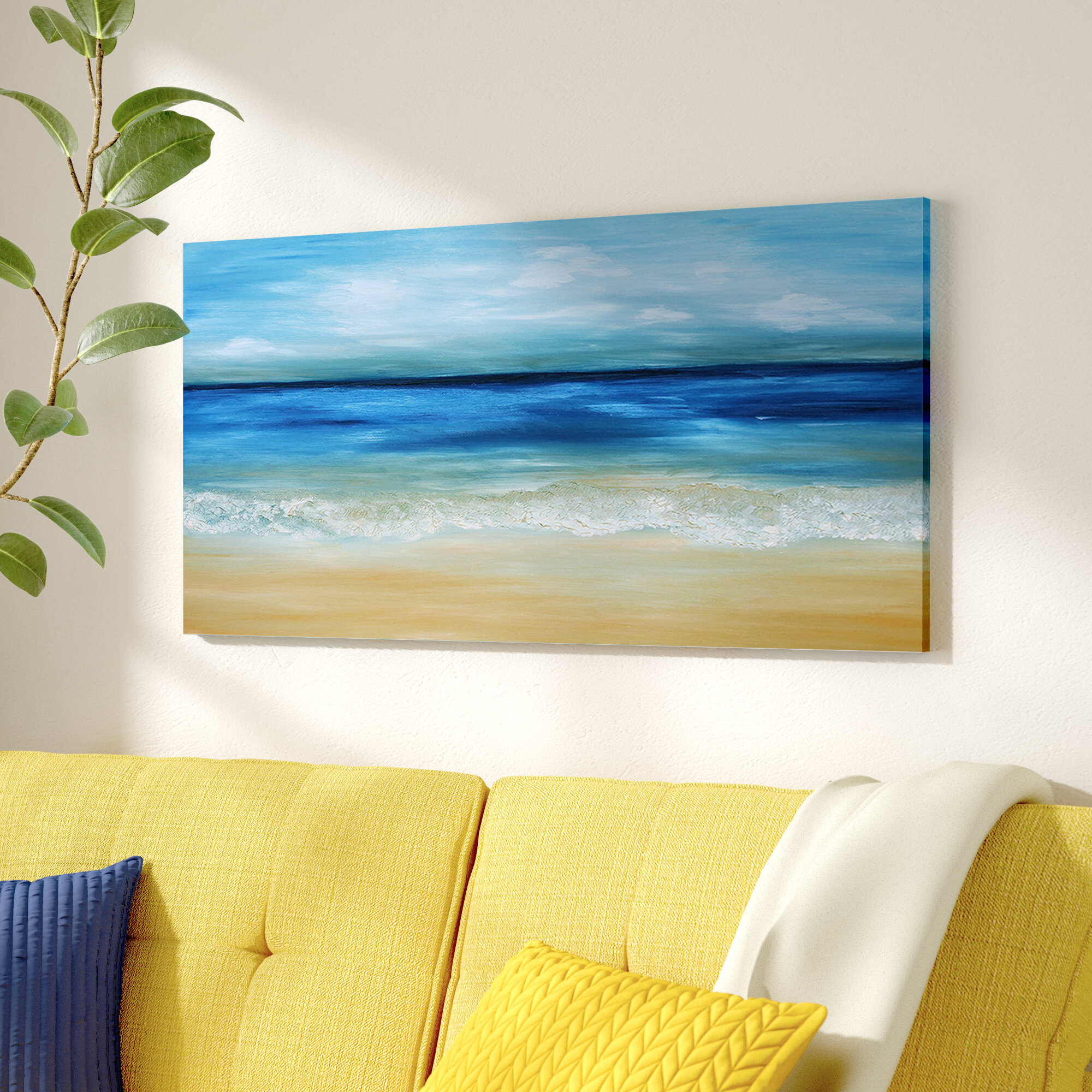 East Urban Home Warm Tropical Sea And Beach - Wrapped Canvas Print ...