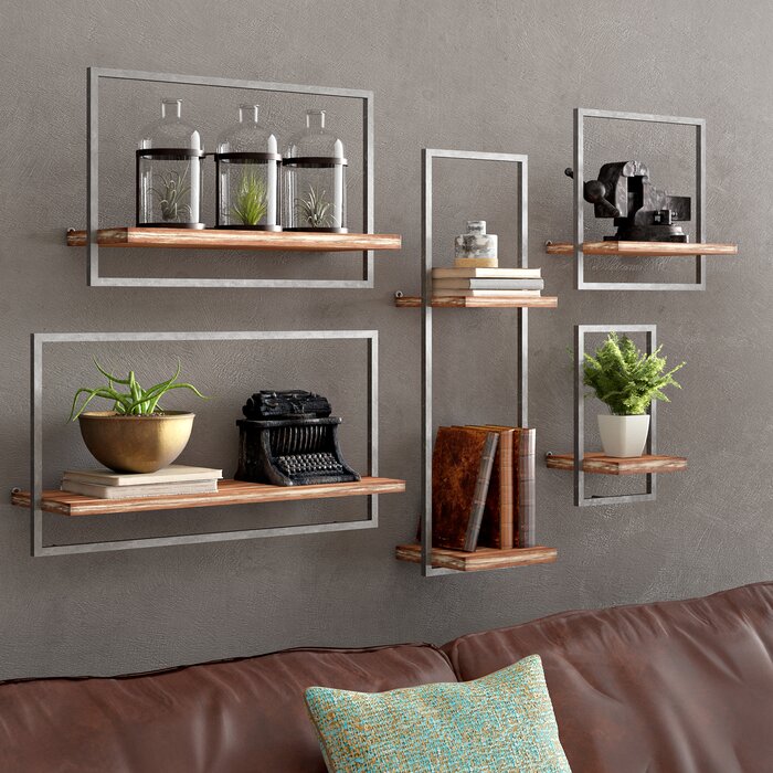 Bucksport 5 Piece Wall Shelf Set