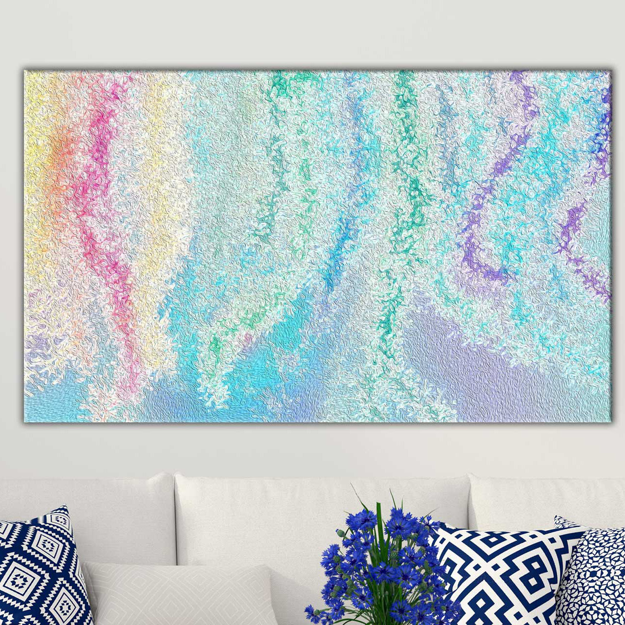 Ebern Designs Silent Power Of Colors Wrapped Canvas Print Wayfair