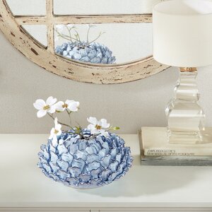 Domitalia Light Blue Ceramic Table Vase