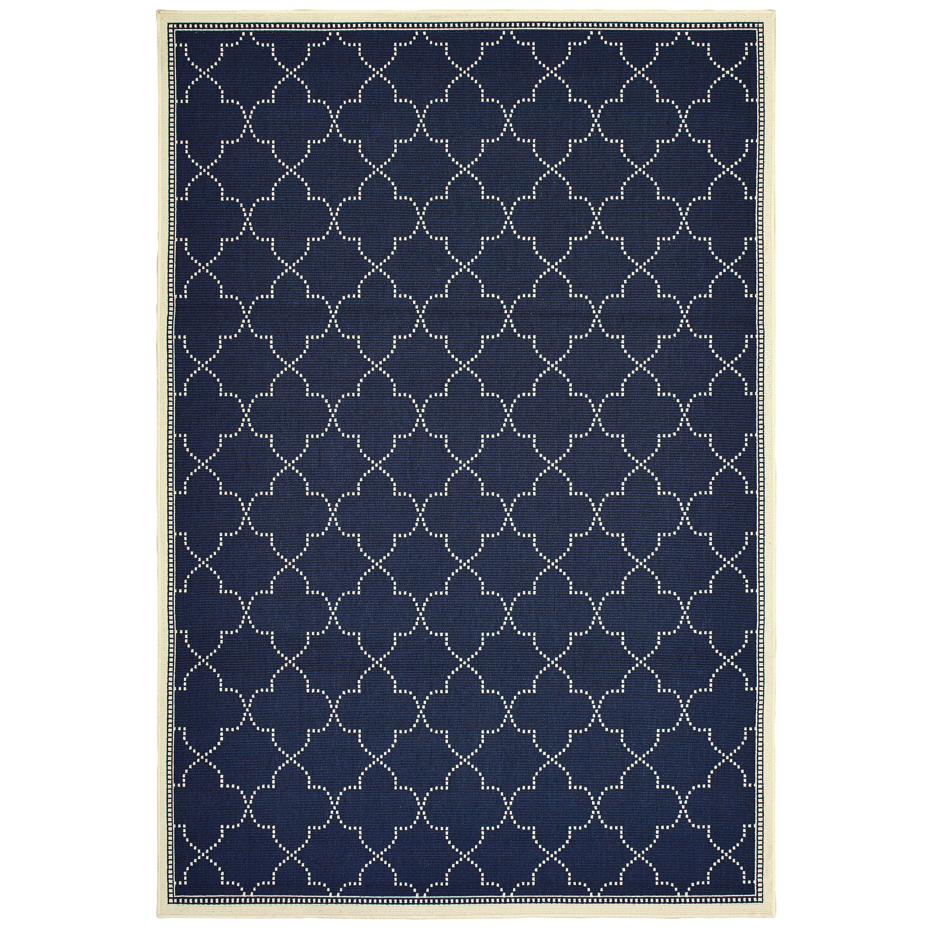 Charlton Home Rno Simple Lattice Navy Indoor Outdoor Area Rug Charlton Home Rno Simple Lattice