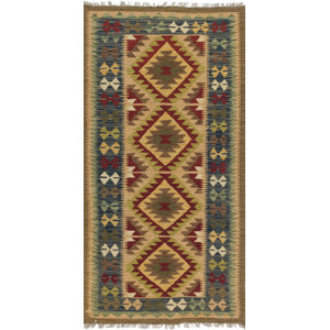 Norvin Wool Dark Red/Navy Blue Area Rug