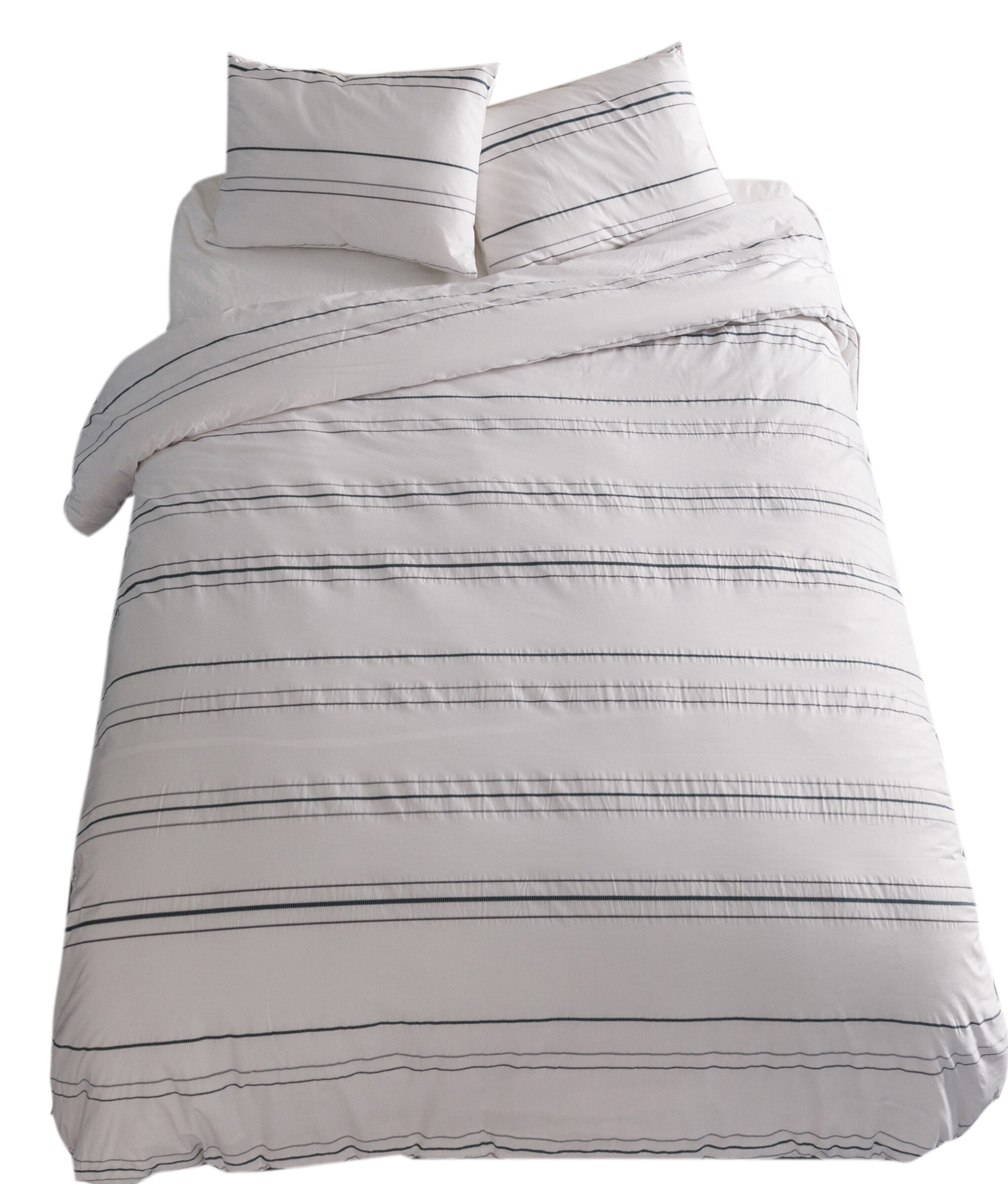 Gracie Oaks Daye Cotton Yarn Dyed Horizontal Ticking Stripe 3