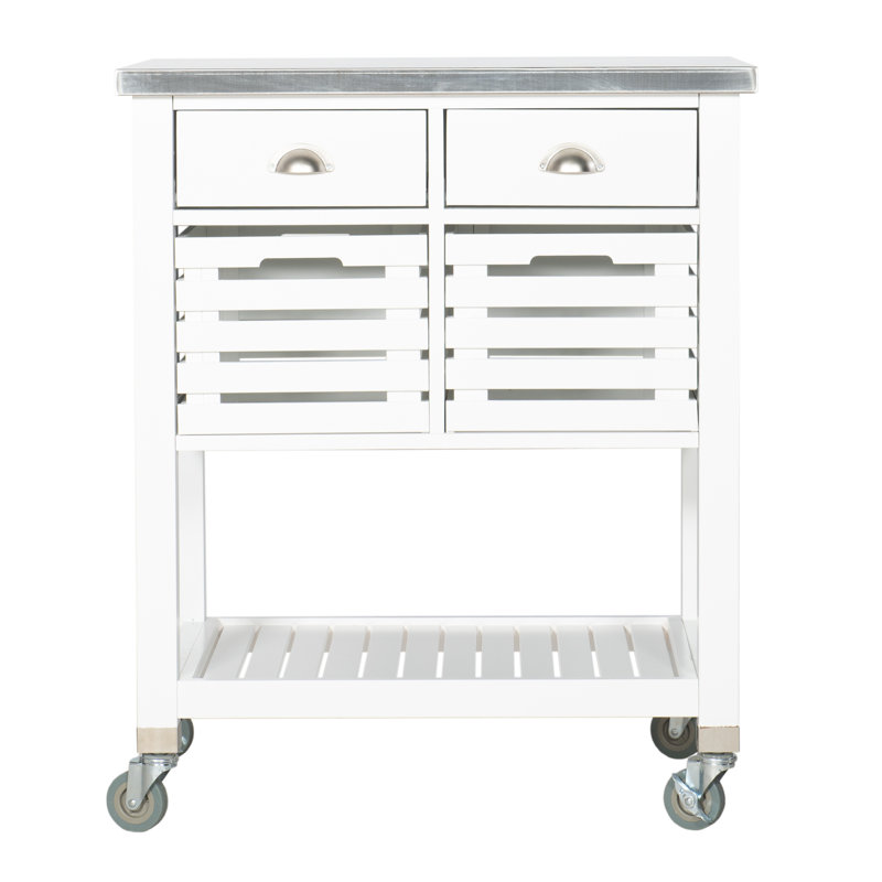 Red Barrel Studio Fulton Kitchen Cart With Stainless Steel