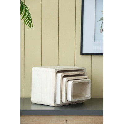 Kangley 4 Piece Graduated Rectangular Cube Bookcase Set