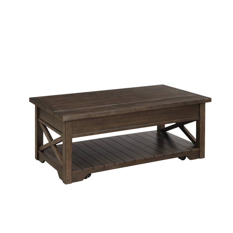 coffee table with benches underneath