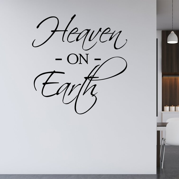 Vinyl Wall Art Words Decals Stickers Decor Live as though heaven is on earth art 