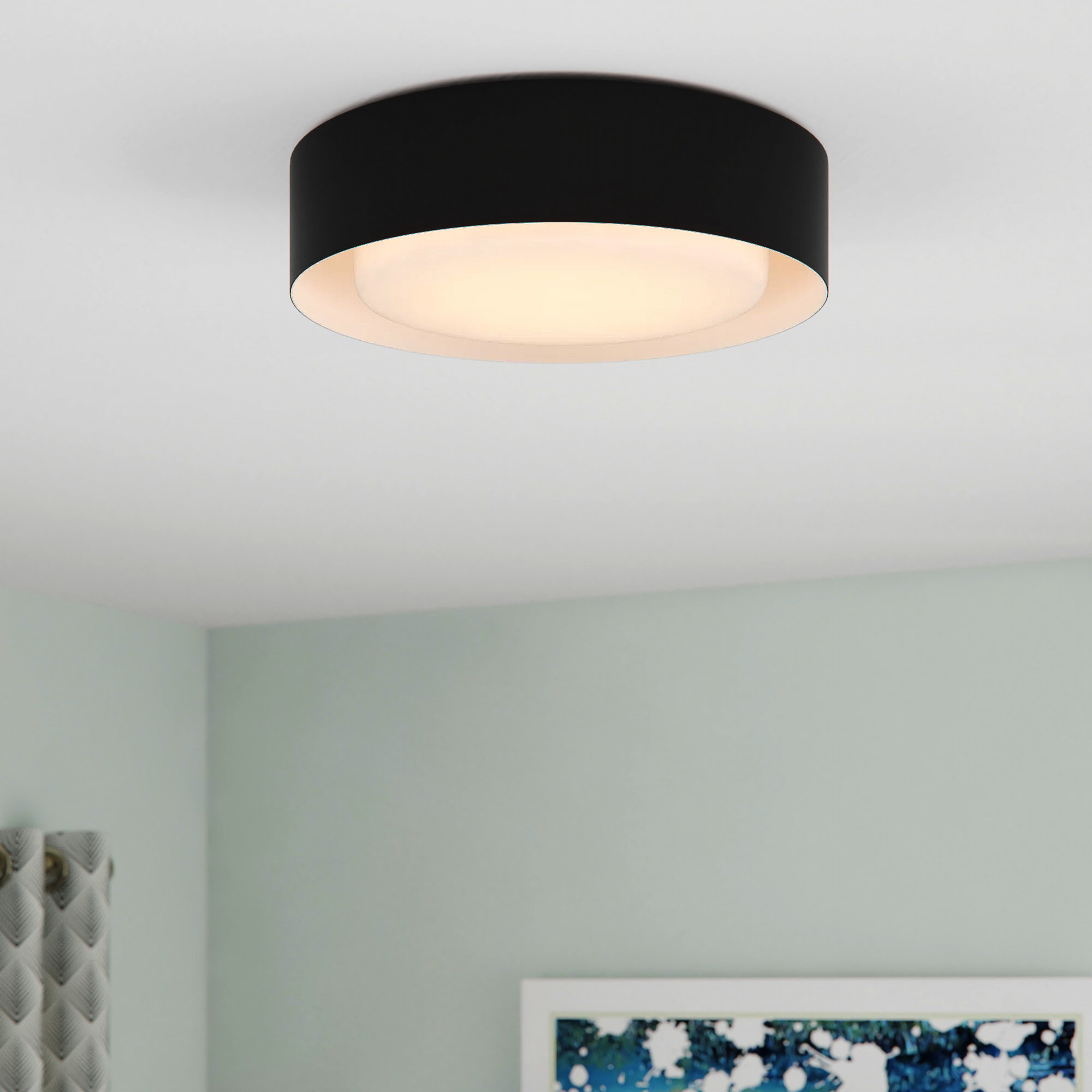 Zipcode Design Ellar 3 Light 15 75 Simple Drum Flush Mount Light 15 75 Simple Drum Flush Mount